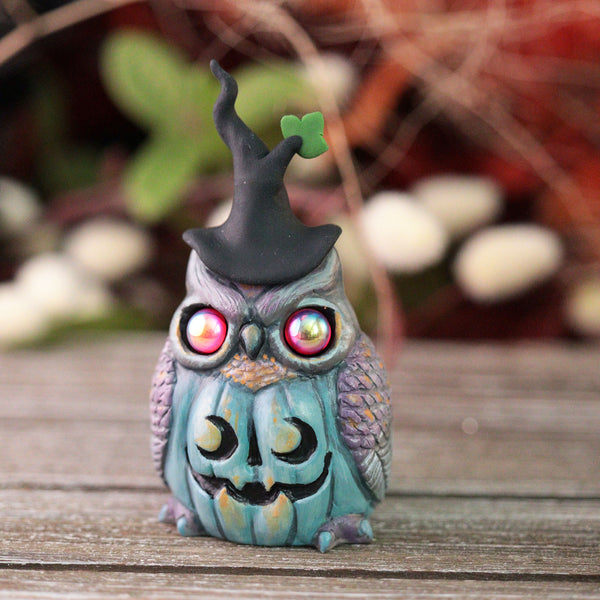Garnet Jack Owlantern Figurine- One Off