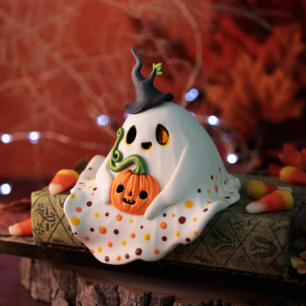 Pump Kin Shelf Ghost Figurine