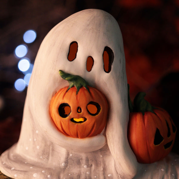 Large Melty Shelf Ghost - Light Up Figurine