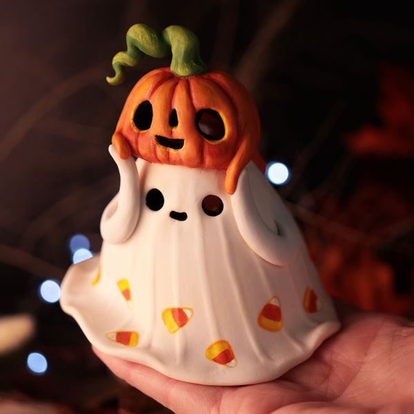 Candycorn Poop Ghost - Light up Figurine