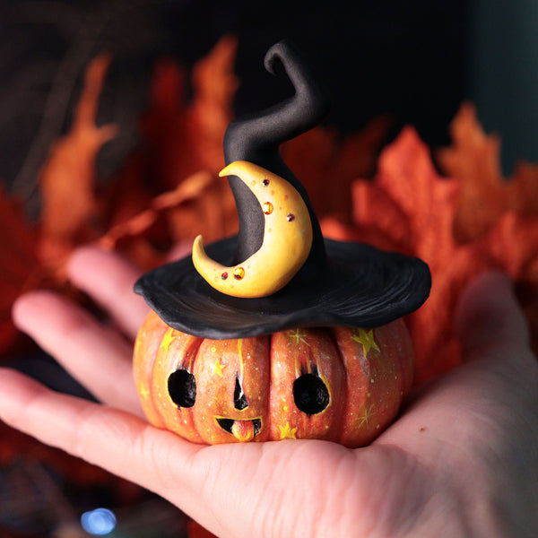 Celestial Witch Jack O'lantern Figurine