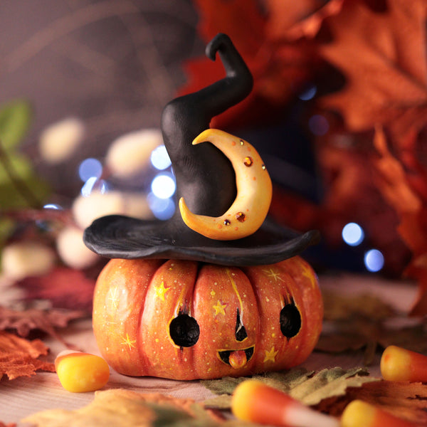 Celestial Witch Jack O'lantern Figurine