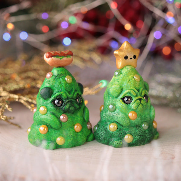 Preorder Pug Tree Figurine