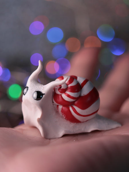 Candycane Snail Figurine Set