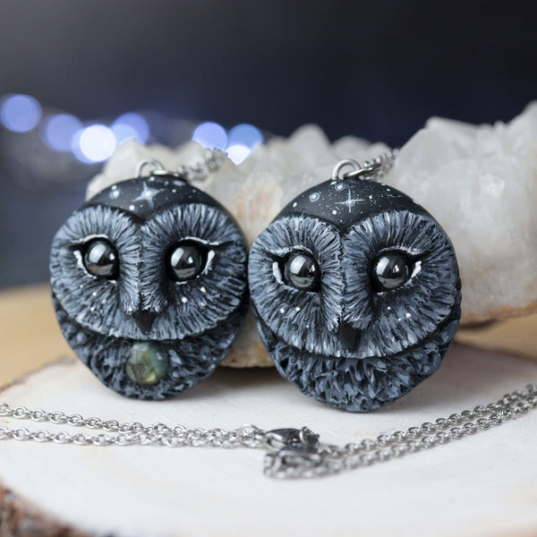 Pre-order Black Owl Necklace