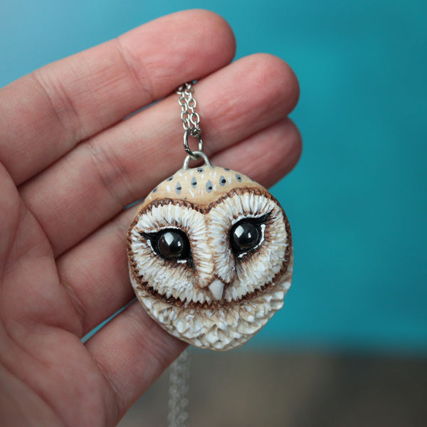 White Owl Necklace