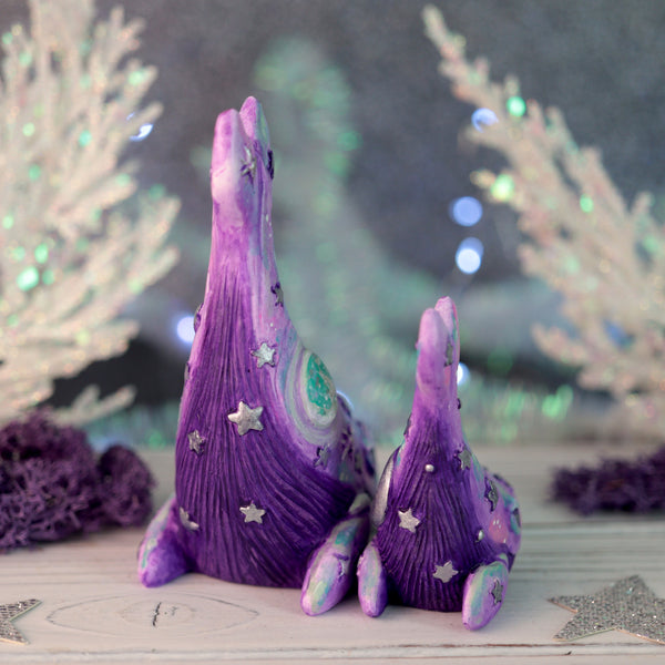 Preorder Purple w/ Silver Whale Figurine