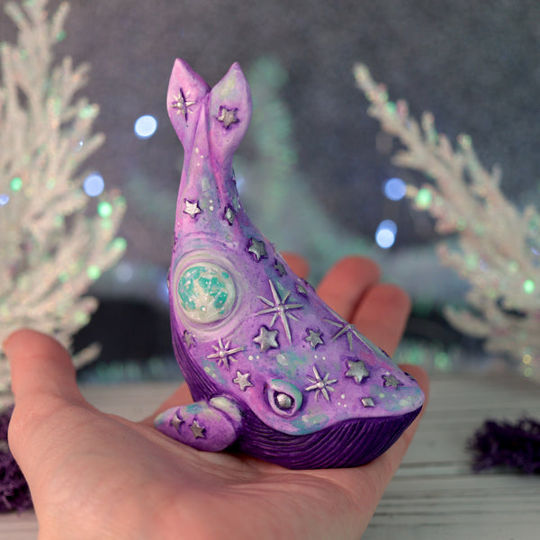 Preorder Purple w/ Silver Whale Figurine