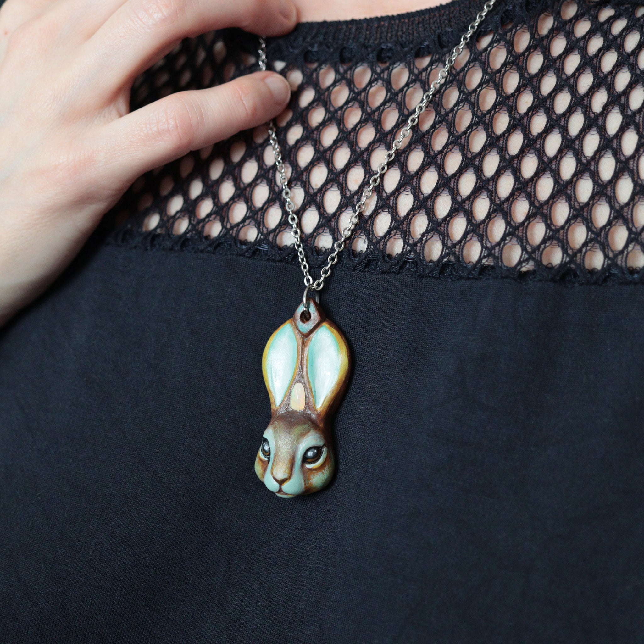 Opal Rabbit Necklace – WhimsyCalling