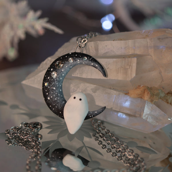 Preorder Ghost Moon Necklace