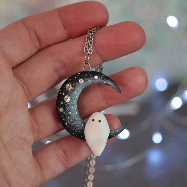 Preorder Ghost Moon Necklace
