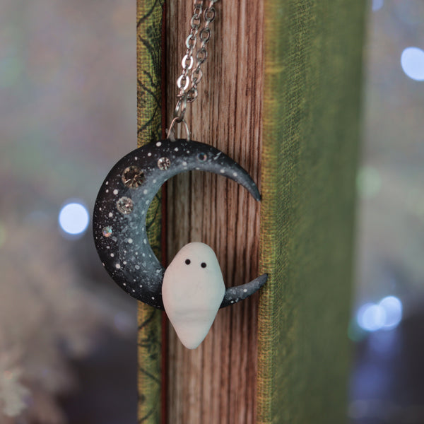 Preorder Ghost Moon Necklace
