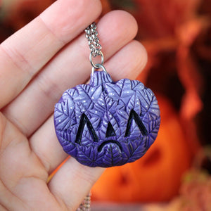 Purple Leaf Monster Jack Necklace