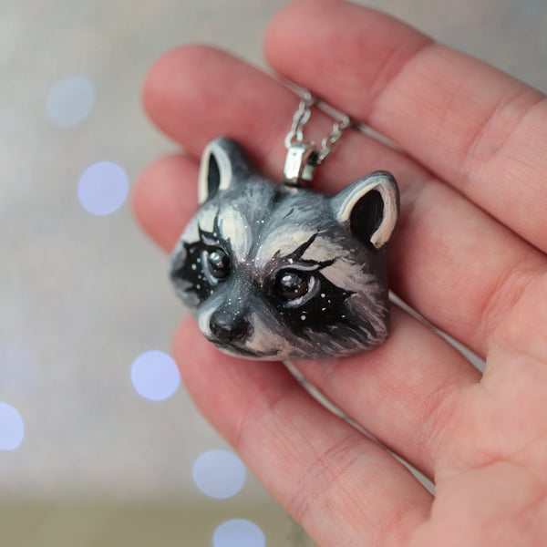 Preorder Raccoon Necklace