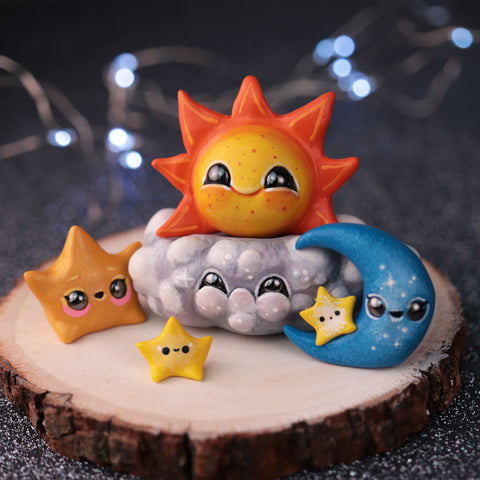 Preorder Big Sun and Moon Full Set w/Happy Cloud, Happy Star, and a Grumpy Star