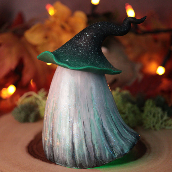 Green Ghost Witch Luminary Sculpture