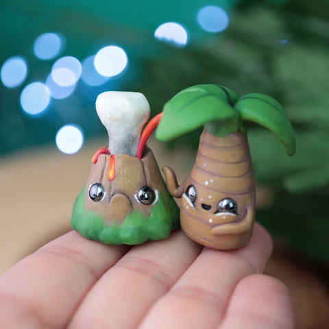 Palm Tree and Volcano Set - Discounted