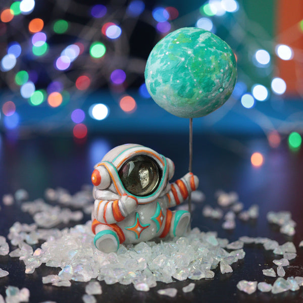 Moon Balloon Astronaut Figurine