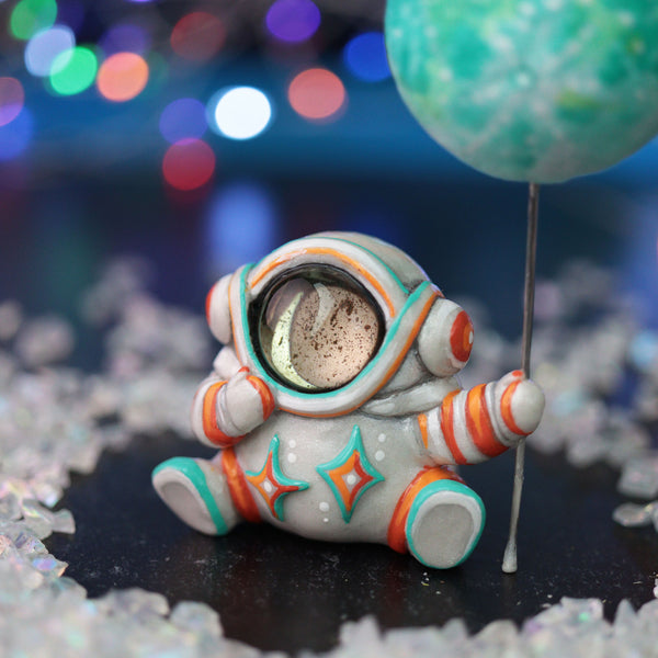 Moon Balloon Astronaut Figurine