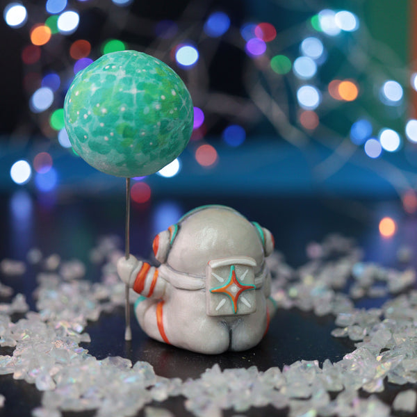 Moon Balloon Astronaut Figurine