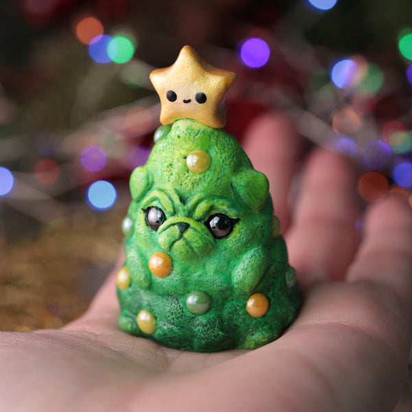 Preorder Pug Tree Figurine