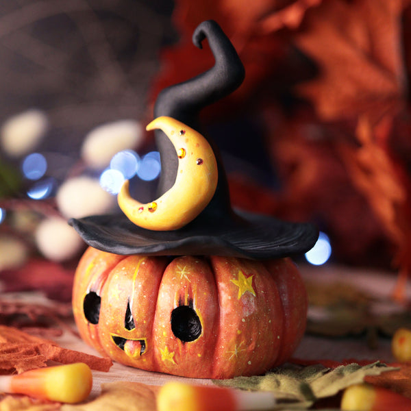 Celestial Witch Jack O'lantern Figurine
