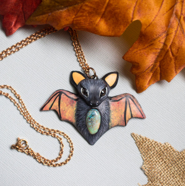 Monarch Bat Necklace