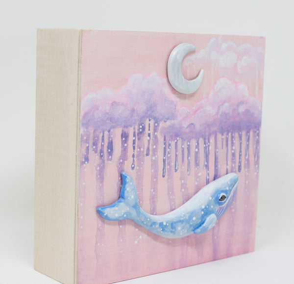 Pink Cloud Whale Painting