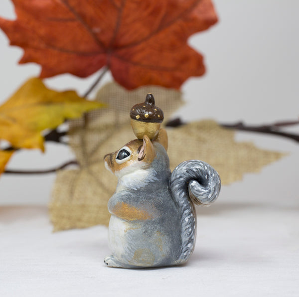 Gold and Silver Squirrel Figurine