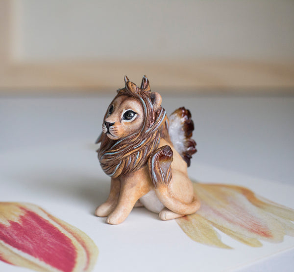 Citrine Lion Figurine