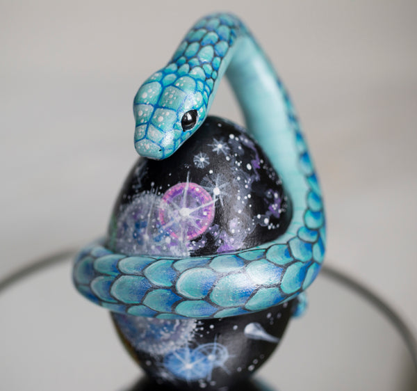 Cosmic Egg and Serpent Sculpture