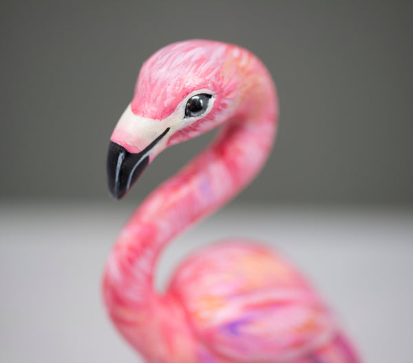 Flamingo Sunset Egg Figurine