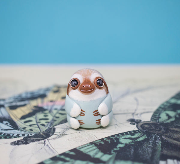 Sea Green Sloth Figurine