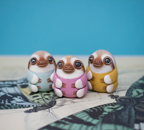 Sea Green Sloth Figurine