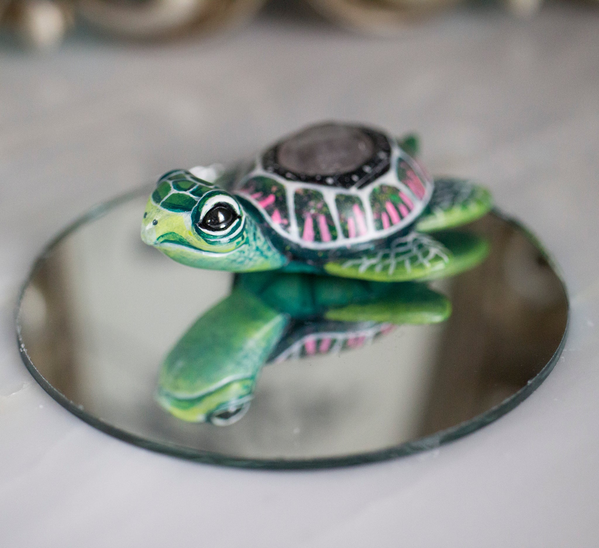 Rose Quartz Turtle Figurine