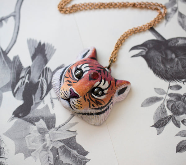 Garnet Tiger Necklace