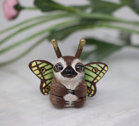 Spanish Luna Sloth Moth Figurine