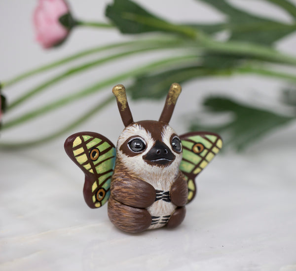 Spanish Luna Sloth Moth Figurine