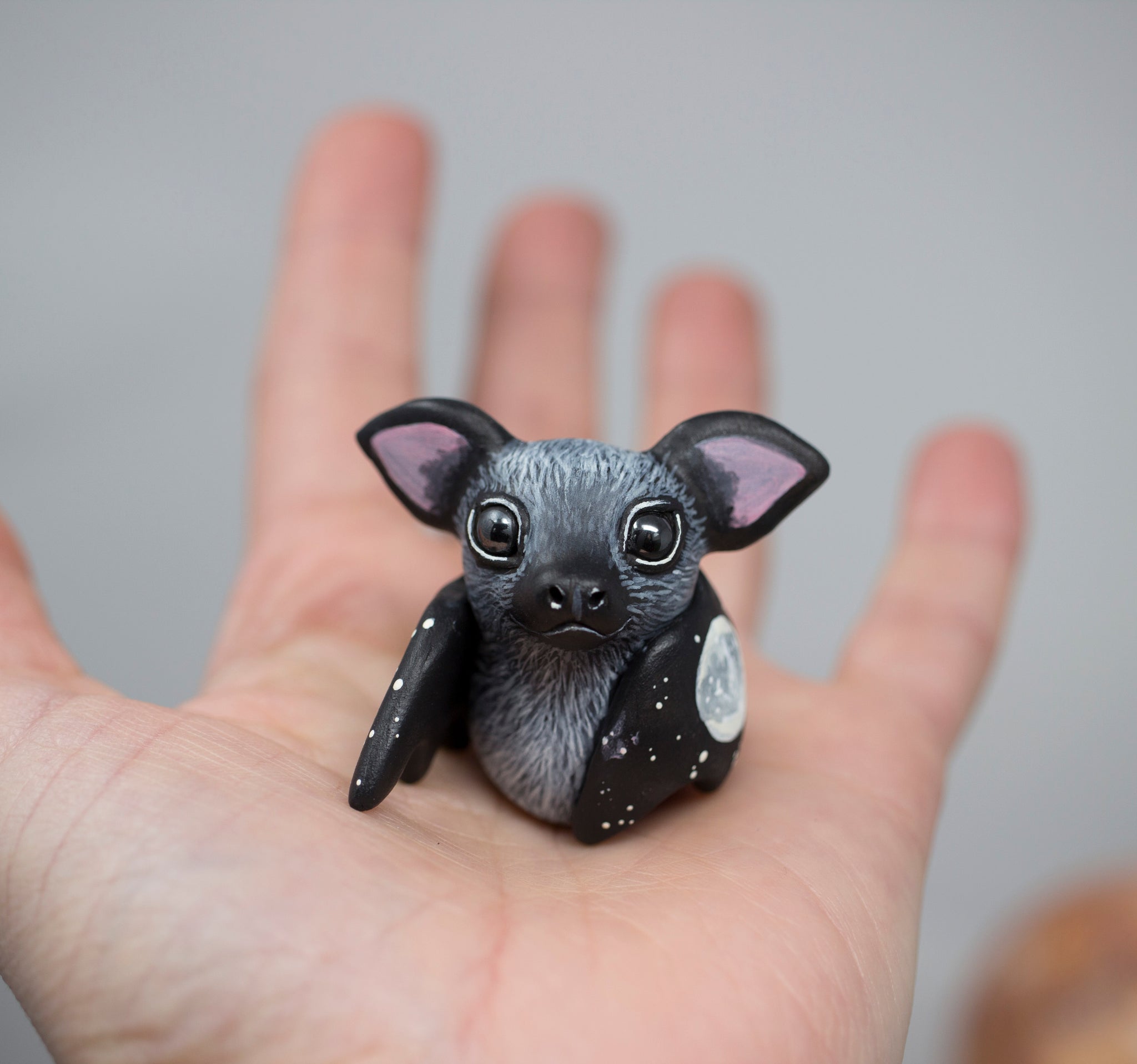 Black Bat Figurine, Moon Wing
