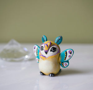 Yellow Moth Owl Figurine