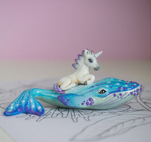 Whale and Unicorn Figurine