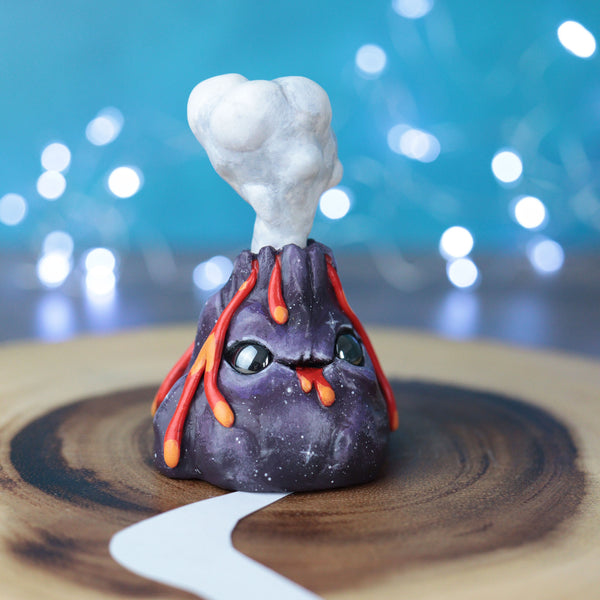 Purple Rock Volcano Figurine