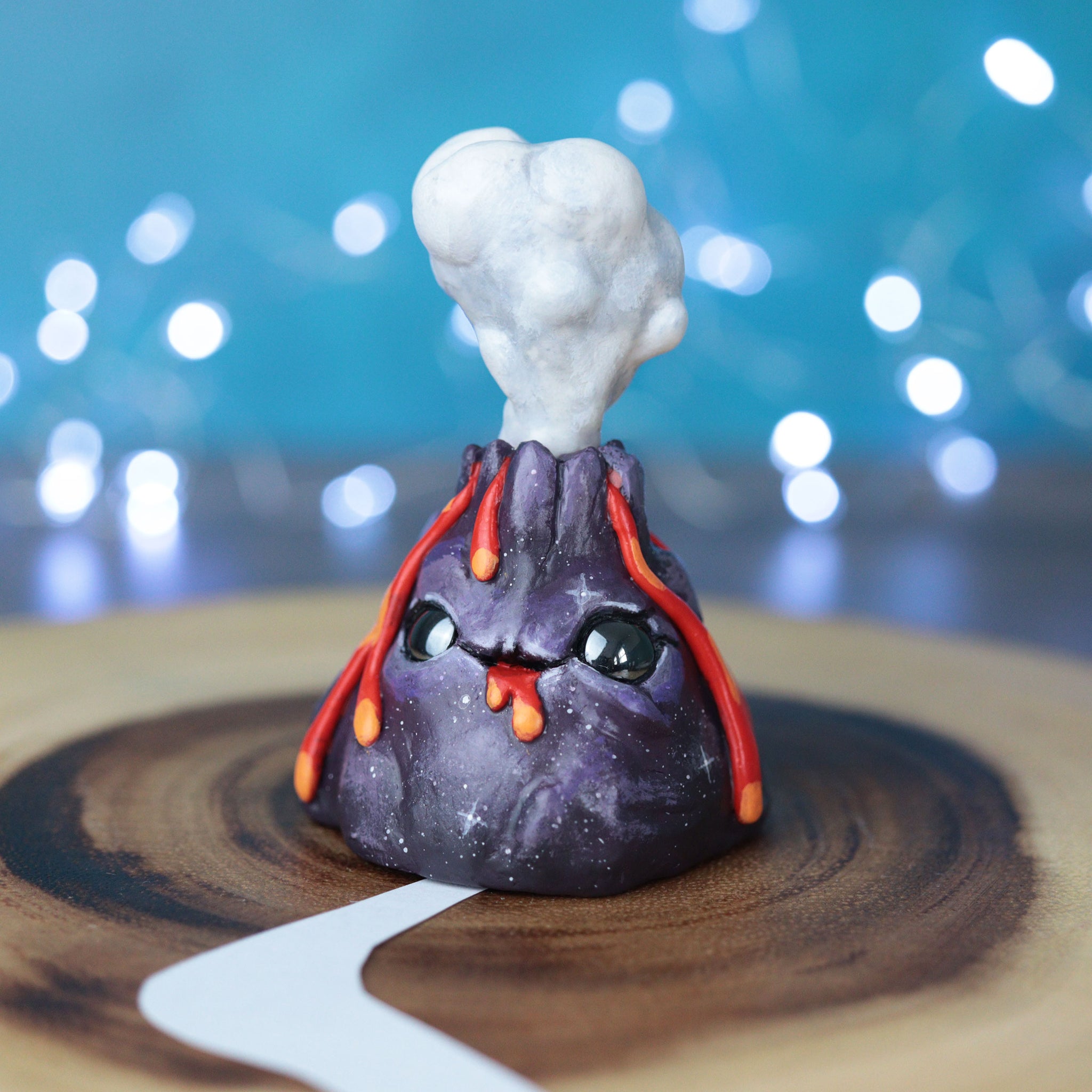 Purple Rock Volcano Figurine