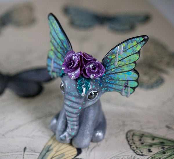 Violet Rose Butterfant Figurine