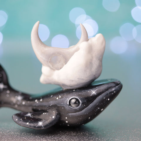 Black Whale Figurine