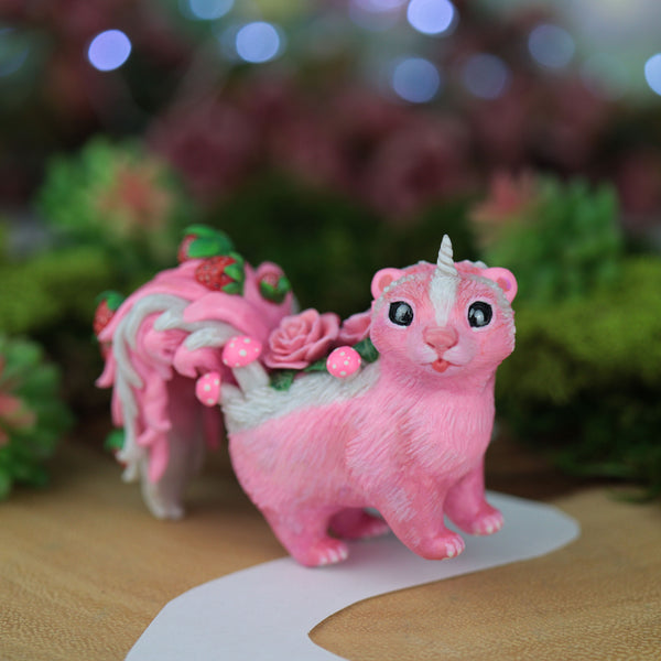 Pink Uniskunk Figurine