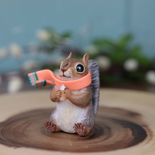 RESERVED Custom Squirrel Figurine