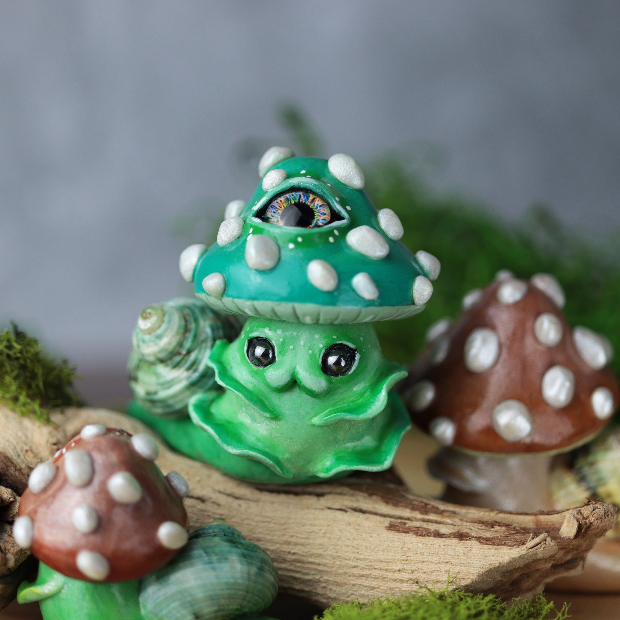 Green Shnail (Shroom Snail) Figurine