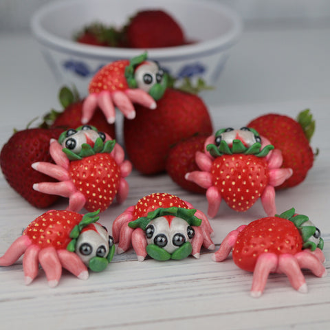 Jumping Strawberry Figurine