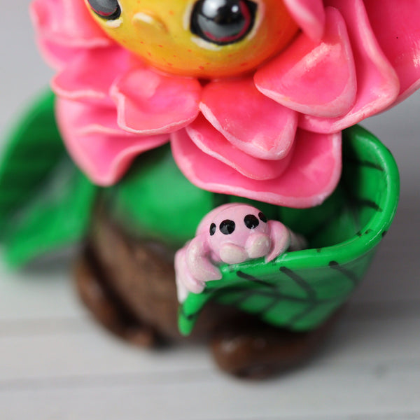 Pouty Pink Flower Figurine